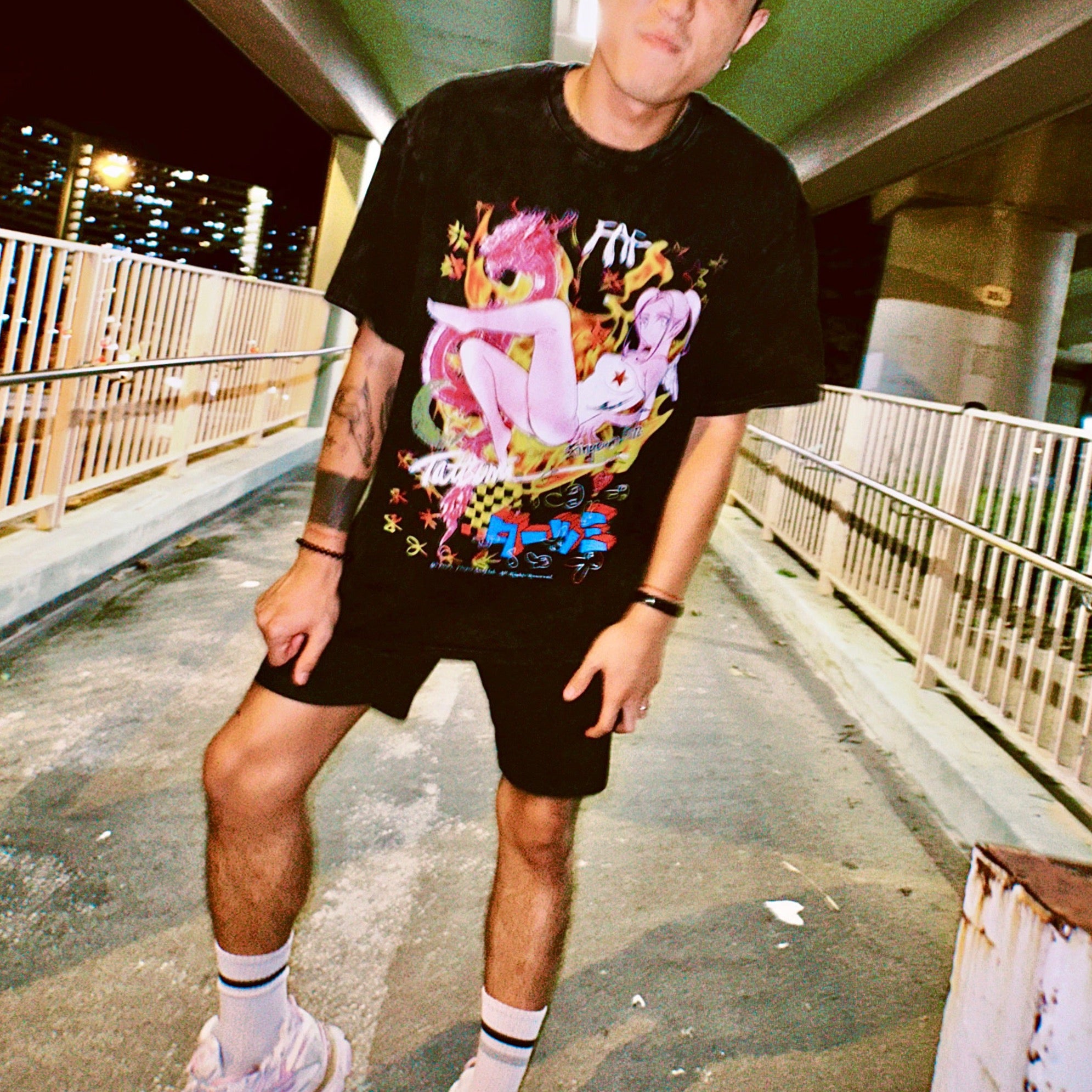 Tsumi Da Dragon - Vintage Style Print Tee