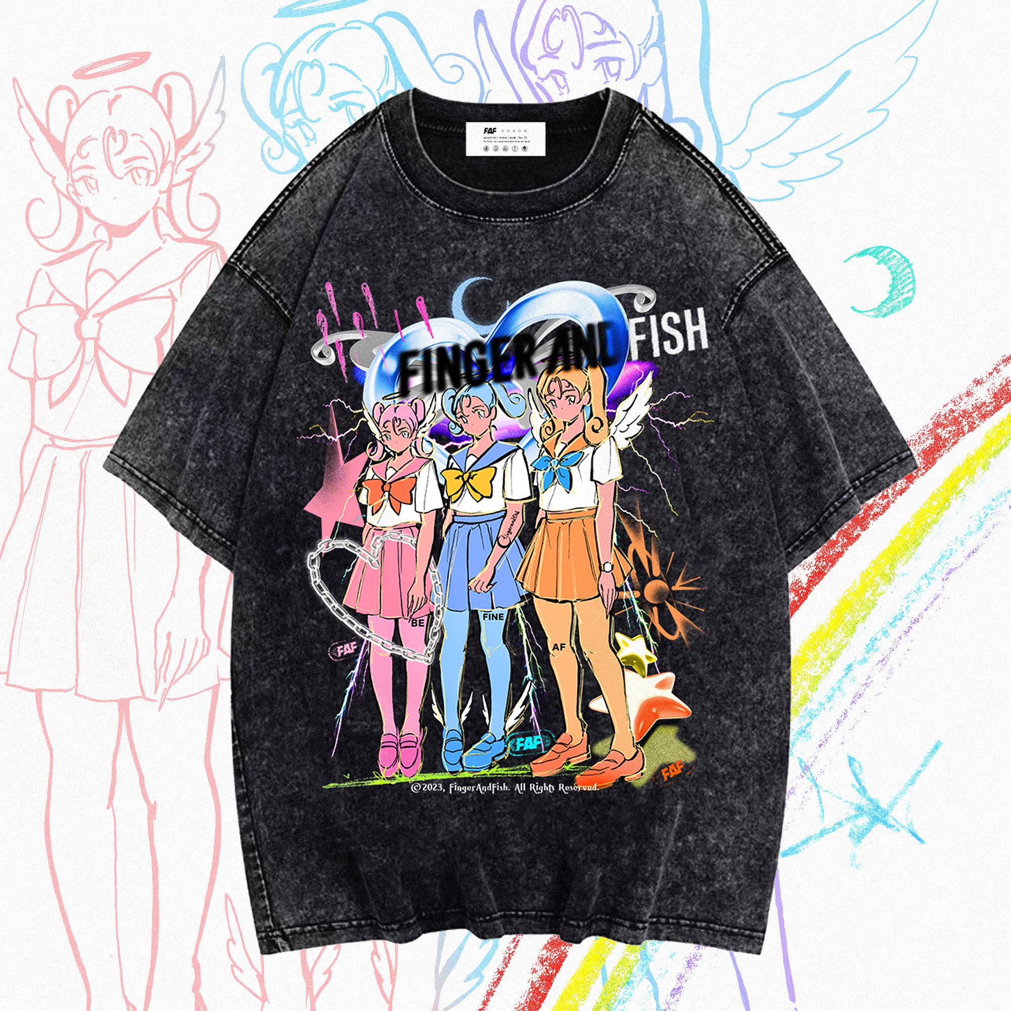 School Angel - Vintage Style Print Tee