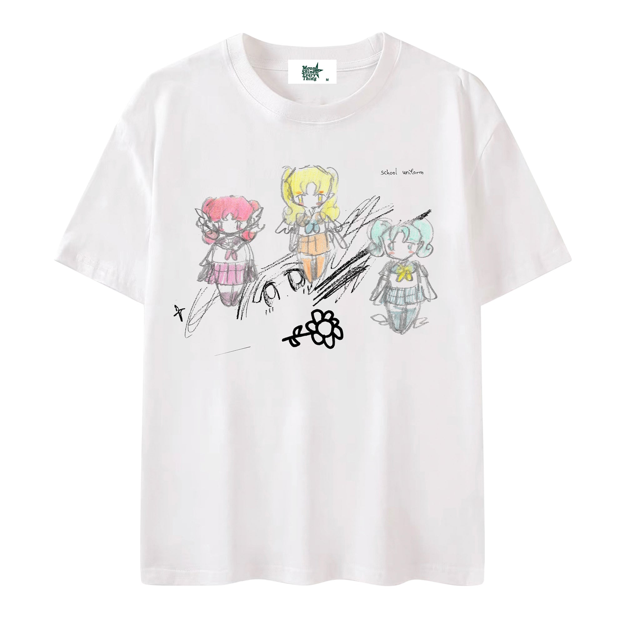 "School Uniform" Doodle Tee